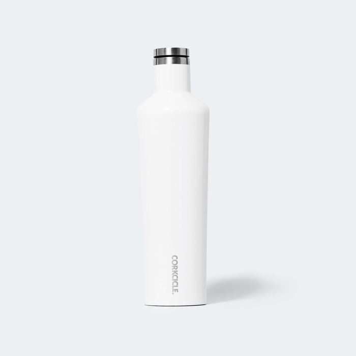 Sip & Savor All-Day Corkcicle White Canteen 25oz, Stainless Steel Canteen